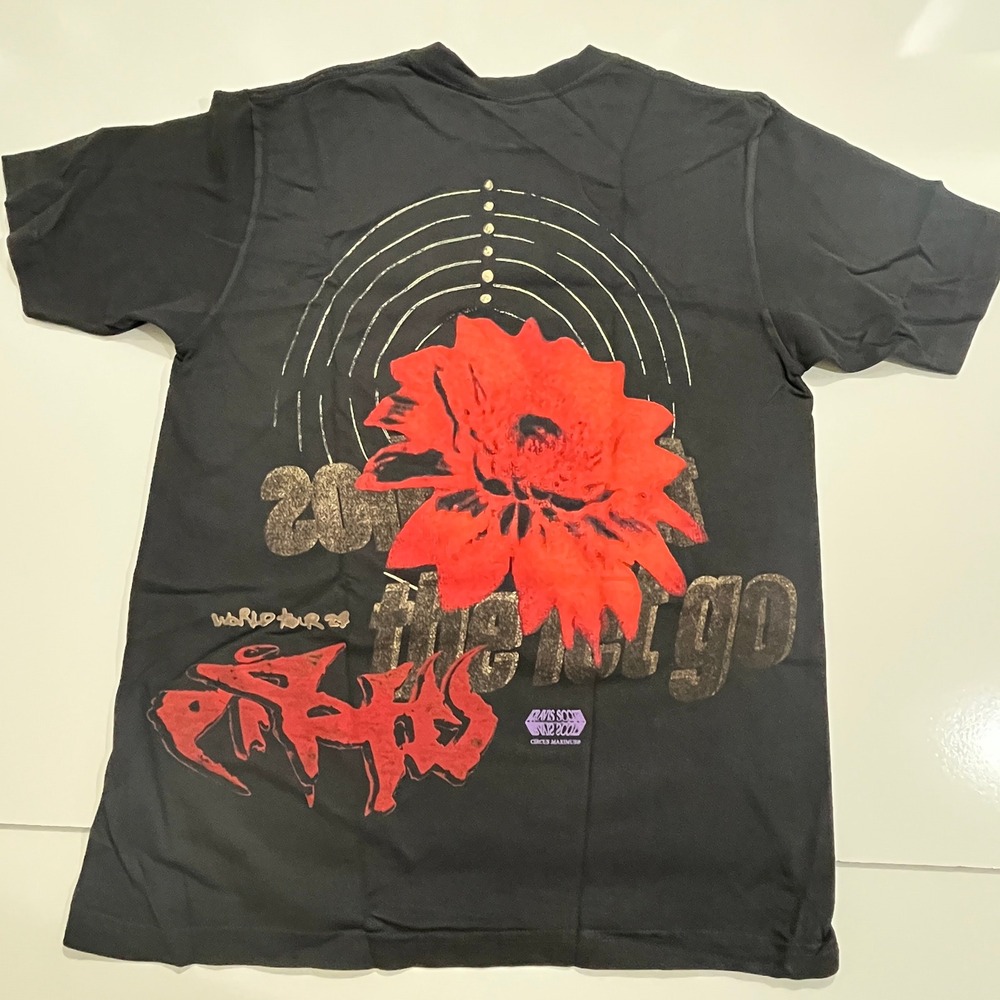 Travis Scott Utopia World Tour Tee Mens M Black Graphic 2024 Delresto Echoes - Picture 3 of 14